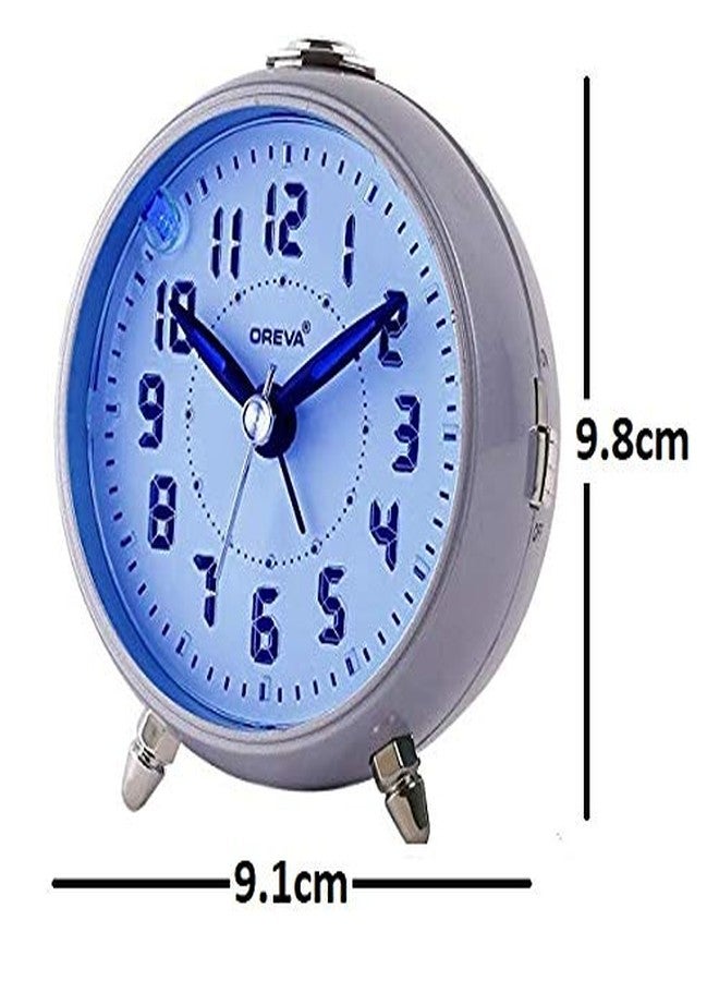 أوريفا ساعة منبه طاولة من أوريفا مزودة بإضاءة LED وصوت تنبيه بأربع خطوات (هيكل مزخرف بإضاءة LED بيضاء، 9.1 سم × 5.6 سم × 9.8 سم، AA3527)، مصنوعة من البلاستيك - Image 2